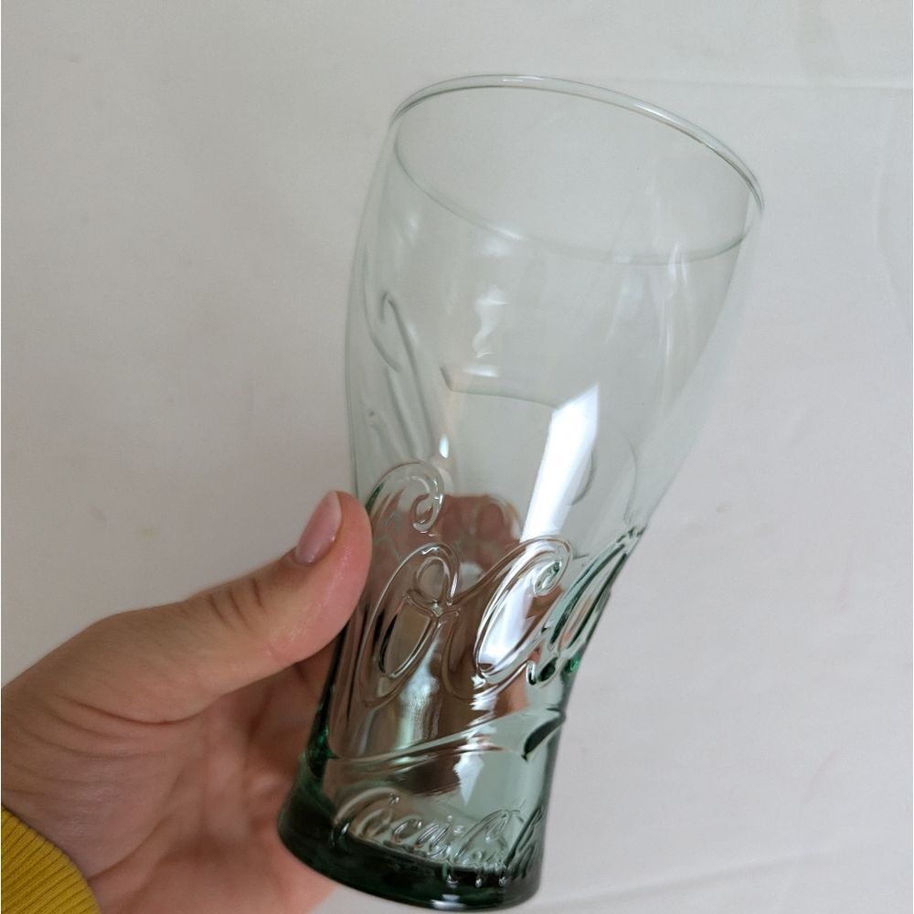 Vintage Libbey Coca-Cola Green Glass Tumbler – Embossed Logo